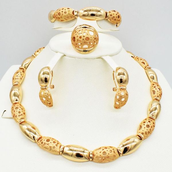 

earrings & necklace the wholesale fashion jewellery set is brighter dubai gold for women's anniversary parties and birthday trips, Silver