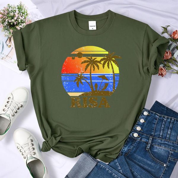 

women's t-shirt risa retro 2 print woman t-shirts graphic anime simplicity fashion oversized cotton t shirt summer harajuku tshirts, White