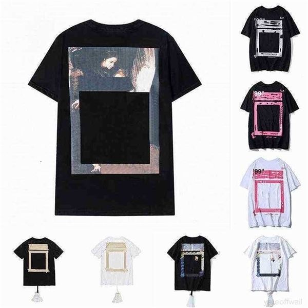 

t shirt summer off mens women designers loose tees fashion brands casual luxury clothing street white sleeve clothes s, White;black