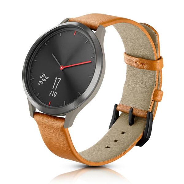 

watch bands 20mm pu leather strap for garmin vivomove hr/vivoactive 3/venu/sq band samsung galaxy 3 41mm/42mm/active 2 1 bracelet, Black;brown
