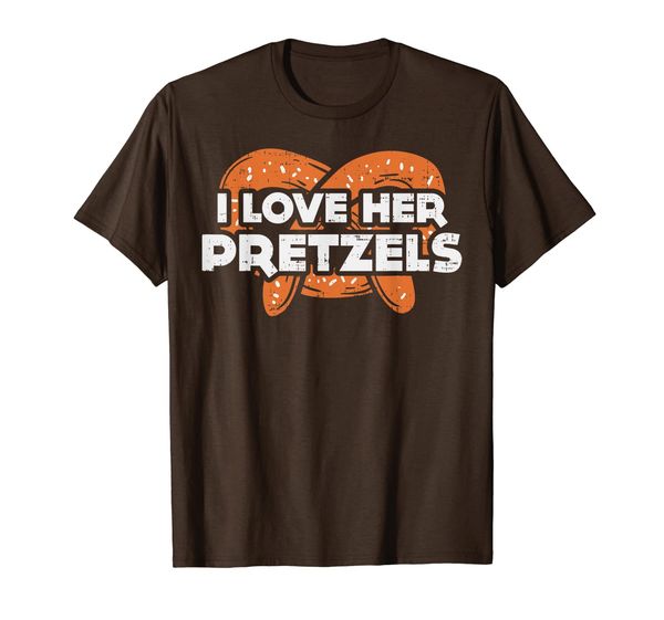 

oktoberfest couple shirt matching love her pretzels for him t-shirt, White;black