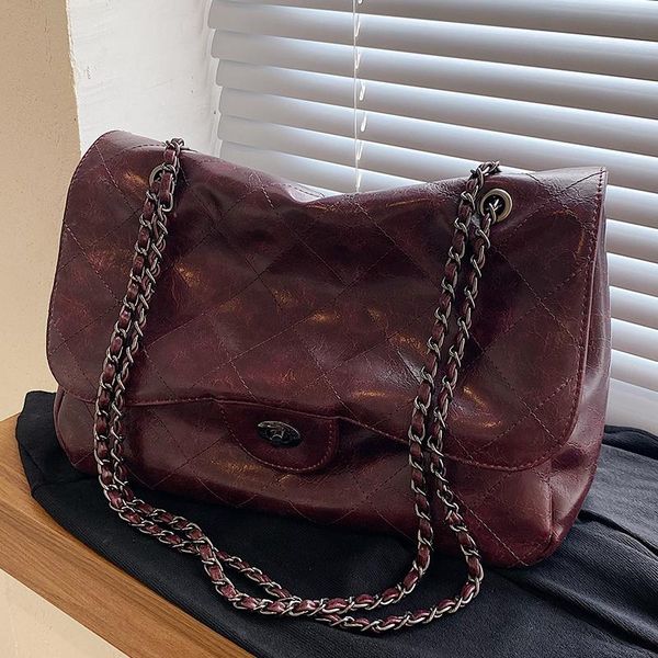 

evening bags lattice large armpit bag 2021 winter high-quality pu leather women's designer handbag vintage shoulder messenger travel