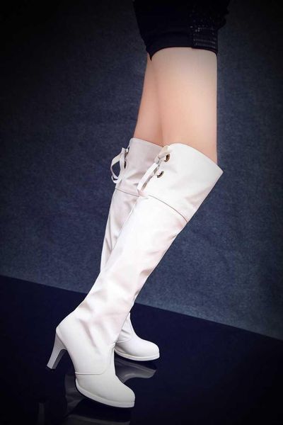 

boots large and small women's shoes patent leather steel pipe dance, Black