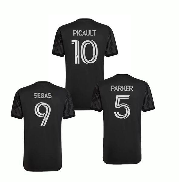 

2022 23 houston away customized thai quality sports jerseys yakuda local online store football wear 5 parker 8 rodriguez 9 sebas 10 picault, Black;yellow