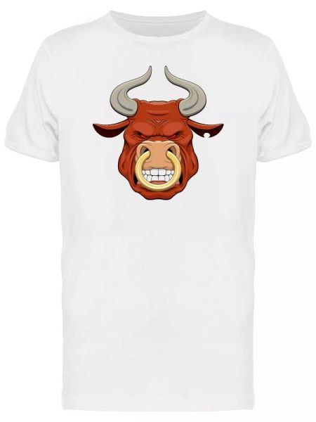 

Ferocious Bull Logo Men's Tee -Image by Shutterstock, White;black