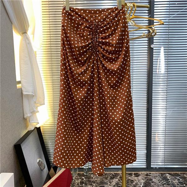 

skirts women skirt back pole butterfly pleated polka dot, Black