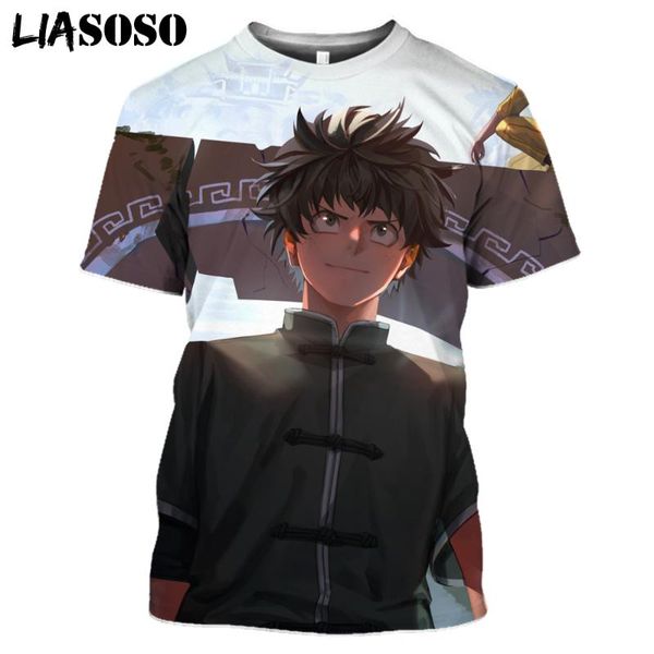 

men's t-shirts summer men women tshirt 3d print anime my hero academia t-shirt shortsleeve hip hop tee streetwear harajuku fun pullover, White;black
