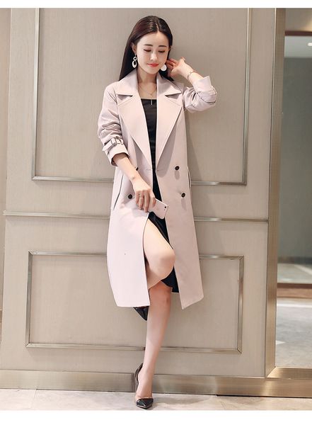 

women's trench coats trench coat , cold jacket for women, airtight, solid color, blouse, f143 ypu6, Tan;black