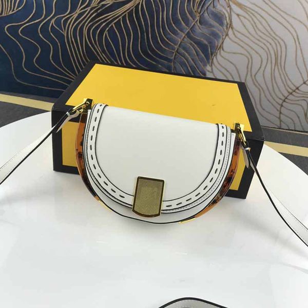 

branded crossbody handbag designer tote bag mini luxurys bags saddle women purse genuine leather half moon satchel fashion letter metallic h
