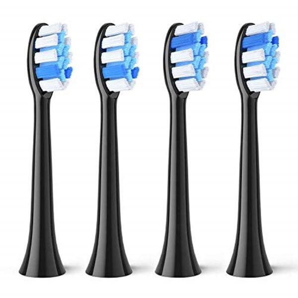

fairywill p11 electric toothbrush replacement brush heads black white for t9 smart