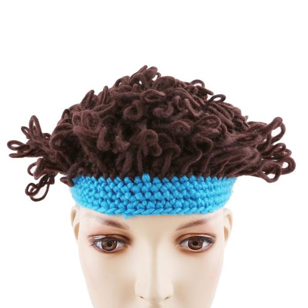 

caps & hats novelty kids wig hat party cosplay accessories pography props boy girl winter afro cap knitted hair curly 1-6yrs, Yellow