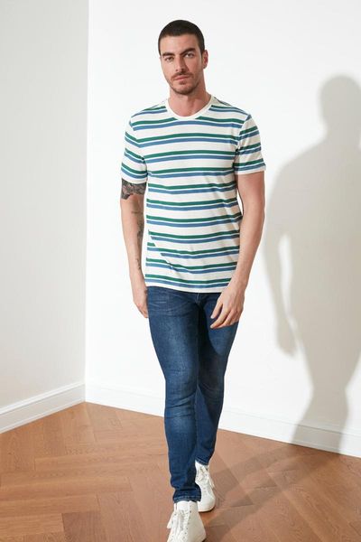 

men's t-shirts trendyol men 's regular fit t-shirt tmnss21ts1551, White;black