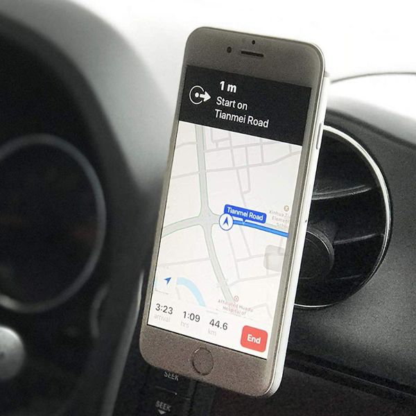 

xnyocn magnet air vent cell phone car mount with secure double clamp grip compact durable magnetic holder for phones mounts & holders