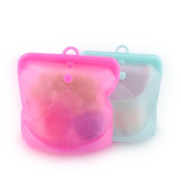 

food savers & storage containers household silicone fresh preservation bags reusable bag zipper sandwich