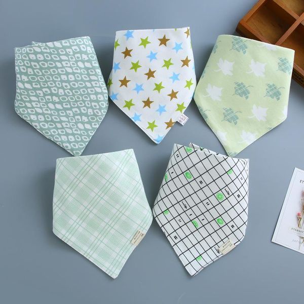 

bibs & burp cloths baby child supplies thin cotton super cute cartoon triangle scarf born accessories feeding cloth 5 pcs/lot
