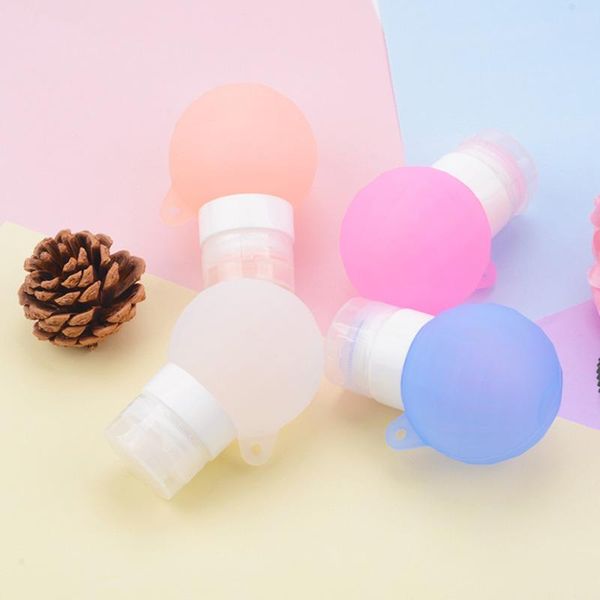 

storage bottles & jars 80ml hand with hook empty bottle shampoo key ring silicone refillable portable carabiner sub-bottle