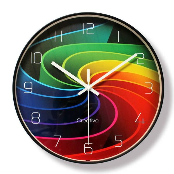 

wall clocks modern clock simple living room creative personality household art hanging watch round design a002