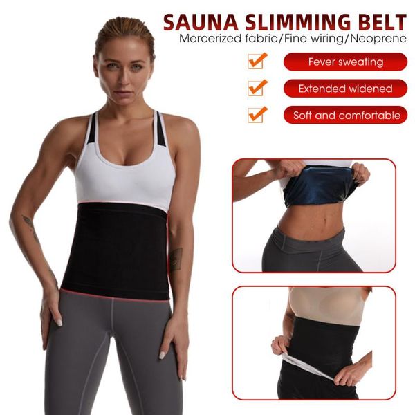 

waist support sauna slimming belt for women training belly sheath corset sweat fat burning body shaper weight loss, Black;gray