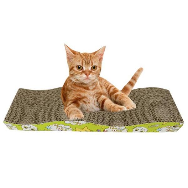

cat toys pet curved wave scratch board corrugated pad scratcher bed mat care 2