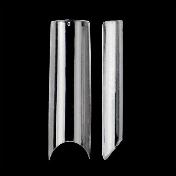 

long square c-curve nail art tips professional salon false french style 360pcs/box nails, Red;gold