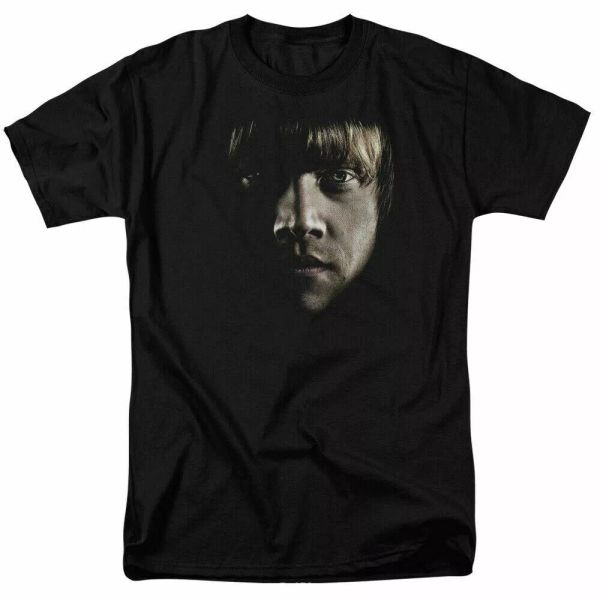 

harry potter ron poster head t shirt mens licensed wizard movie tee black, White;black
