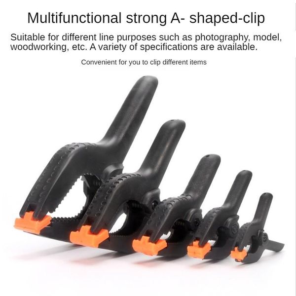 

professional hand tool sets 3/4/6 inch a-type plastic nylon adjustable clamps for woodworking wood working tools spring clamp clips outillag
