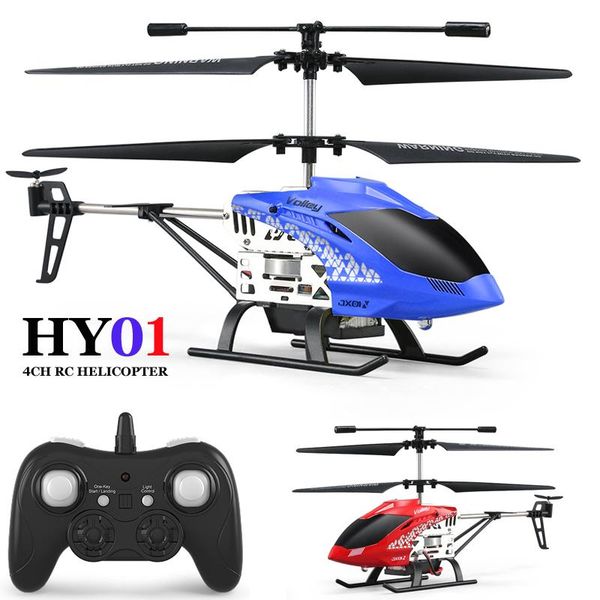 

drones hy01 rc helicopter 4 ch channel mini drone with gyro crash resistant remote control helicoptero gift toys for children