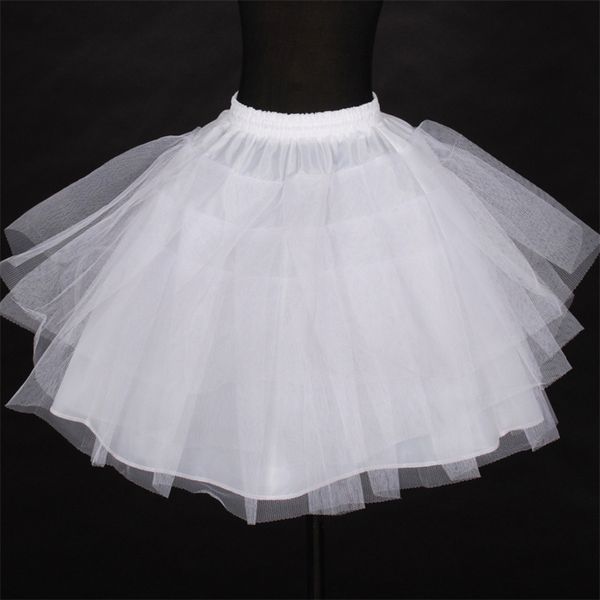 Top Quality White Tulle Layers Puffy Little Petticoat Accessori da sposa Sottogonna Baby Girl Tutu Skirt 210331