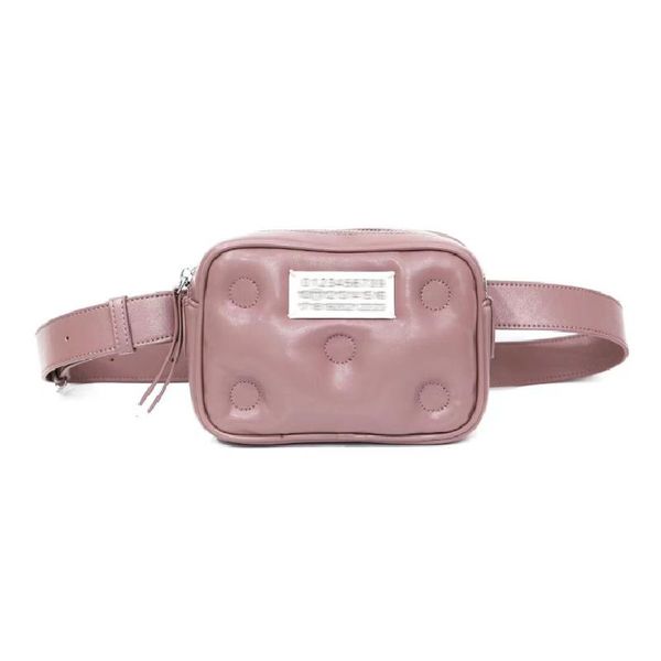 

brand 2021 women leather pink fanny waist bags