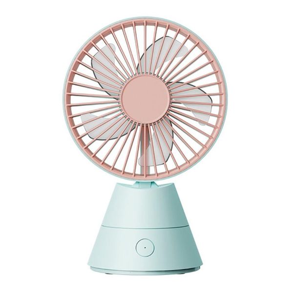 

electric fans super mini rechargeable deskfan 3 wind speeds portable ultra-quiet usb 3d airflow cyclone cycle for home office