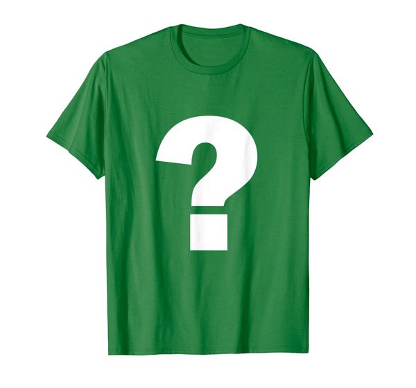 

question mark alphabet spell words initial tee shirt, White;black