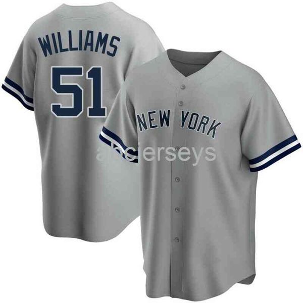 

men women kids bernie williams #51 gray ver1 baseball jersey xs-6xl embroidery new baseball jerseys, Black