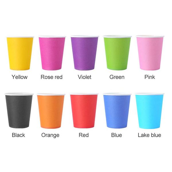 

disposable dinnerware 10pcs party paper cups juice cup diy decoration baby shower kids birthday wedding picnic tableware supply
