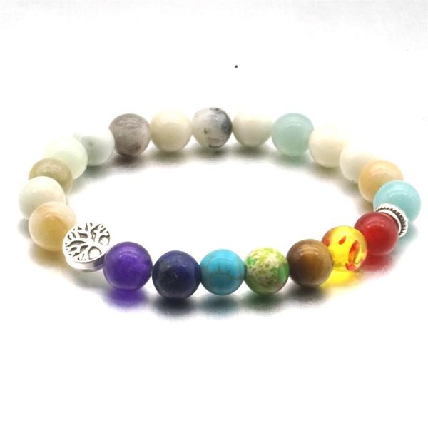 

beaded, strands tree of life 8mm chakras amazon stone natural beaded bracelets men women friend bracelet yoga strand jewelry, Black