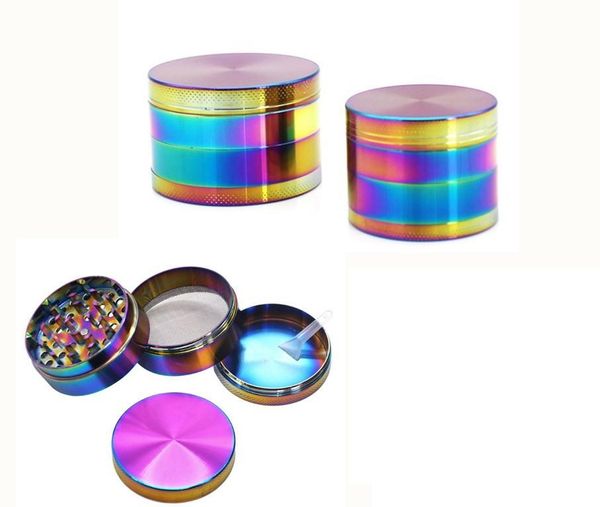 2021 Fresh Style 40mm Arcobaleno Herb Grinder 3 Strati Smerigliatrice per tabacco Smerigliatrice per polvere Smerigliatrice per tabacco da fiuto The Clipper Grinders