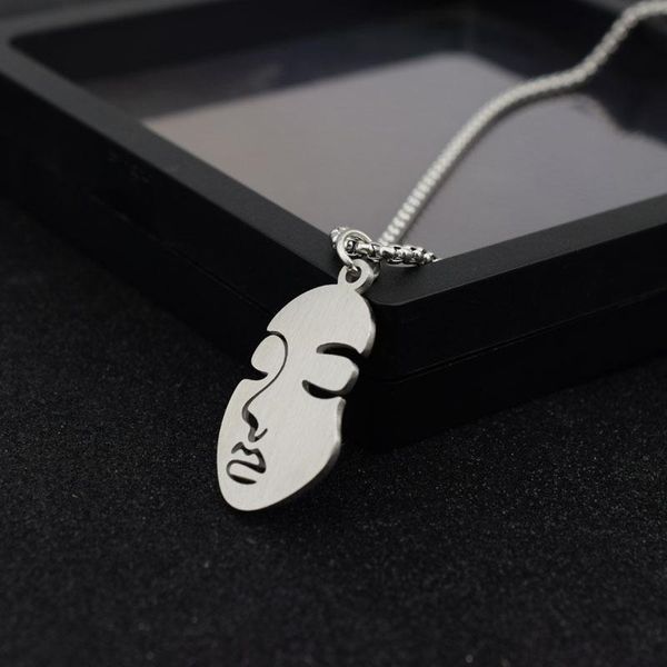 

pendant necklaces 2021 stacking double layer beauty necklace for men and women hip hop punk two clavicle chain egirl jewlery, Silver