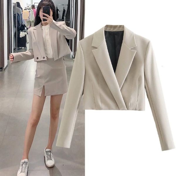 

suits & blazers wesay jesi spring women's coat fashion elegant commuter jacket female suit chic solid color long sleeve leisure blazer, White;black