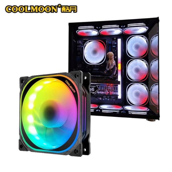 

mysterious moon one pc fan 120mm rgb case 5v a-rgb chassis quiet fans & coolings