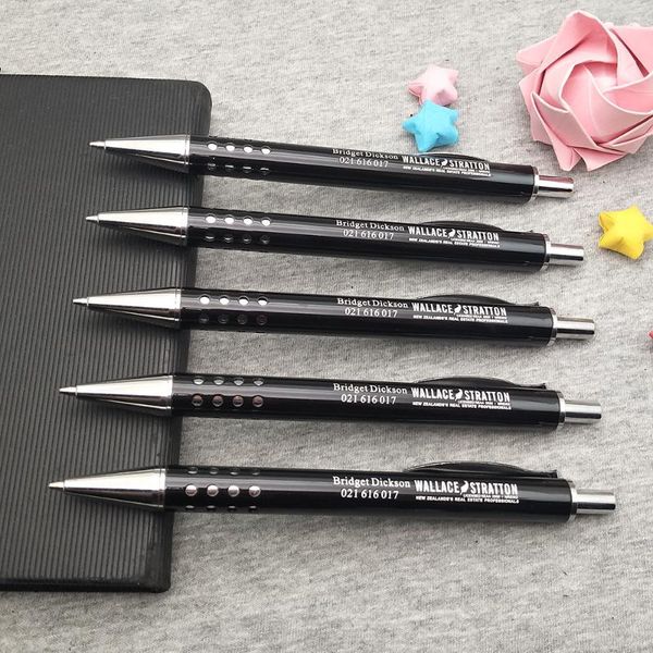 

ballpoint pens personalized custom metal pen with your name text design ball black ink and blue to choose, Blue;orange