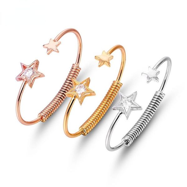 

bangle style ladies bracelets open european and american fashion bracelet simple for women, Black