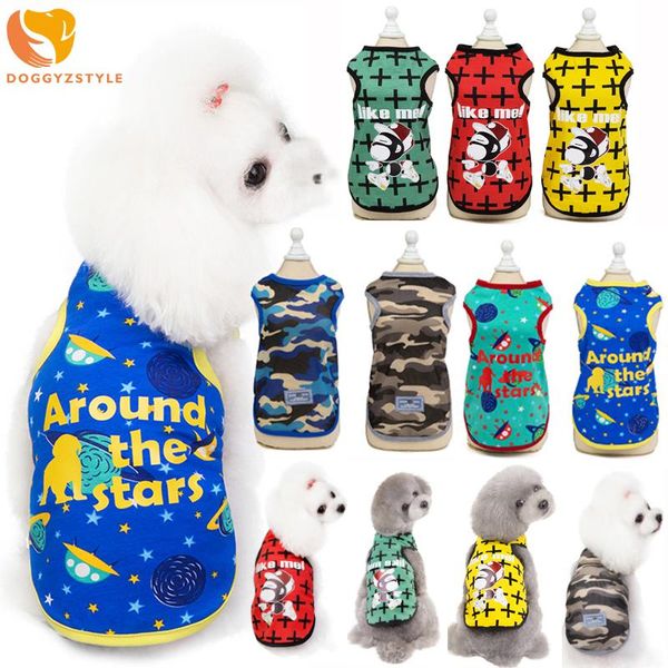 

dog apparel 2021 summer cat vest pet shirts 7 styles cute print shirt puppy clothing for small medium dogs chihuahua yorkshir