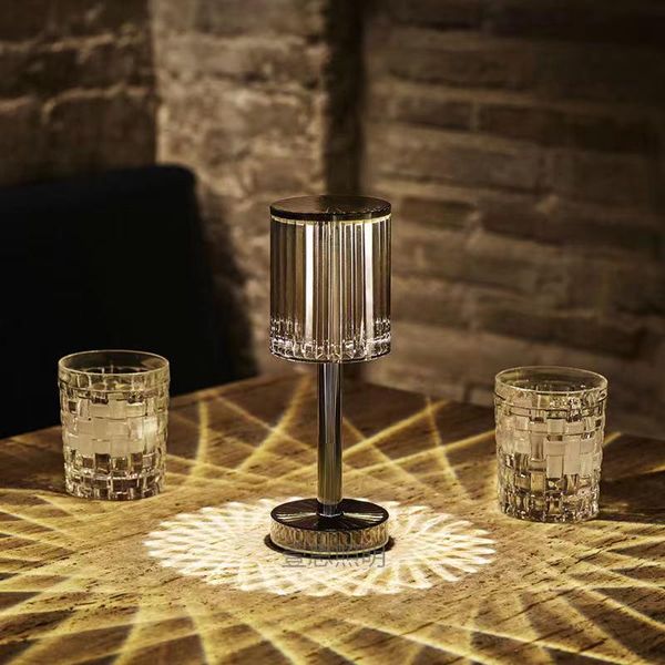 

table lamps touch switch desk lamp night usb crystal projector atmosphere bar led room decoration bedroom