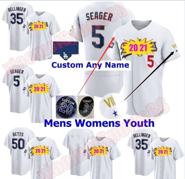 

2021 men women youth kids 50 mookie bett baseball jerseys 35 cody bellinger justin turner max muncy clayton kershaw enrique hernandez, Blue;black