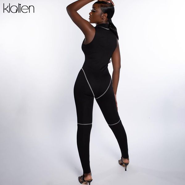 

jumpsuits casual sports fitness sleeveless summer women jumpsuit skinny elastic high streetwear female solid tracksuit 2021 new, Black;white