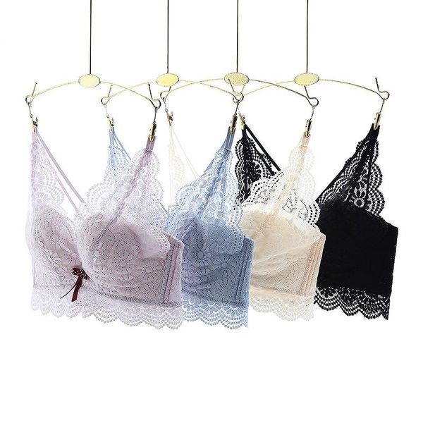 

bras bra women deep v brassiere wireless push up thin breathable lingerie femme bralette lace pink, Red;black