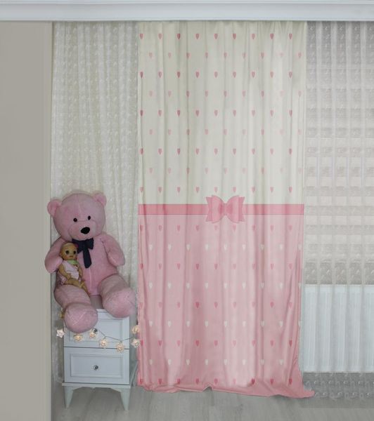 

curtain & drapes heart patterned background velvet kids room drape pink cloud stars