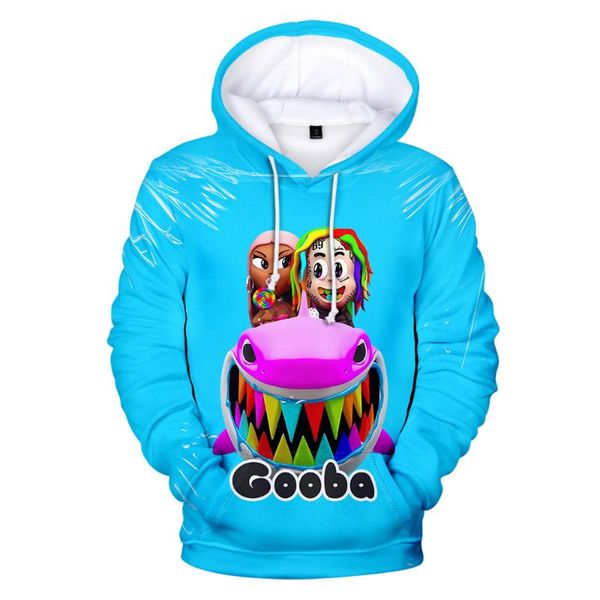 

men's hoodies & sweatshirts 6ix9ine 3d boys/girls fashion pullovers leopard oversized hoodie jumper sweatshirt winter hoody clothes, Black