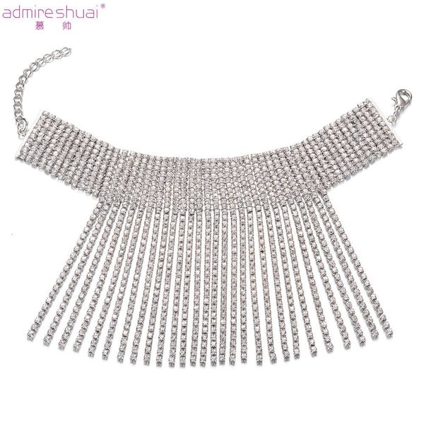 

luxurious and shining inlaid row diamond rhinestone tassel anklet female trendsetter's personality is versatile, Red;blue