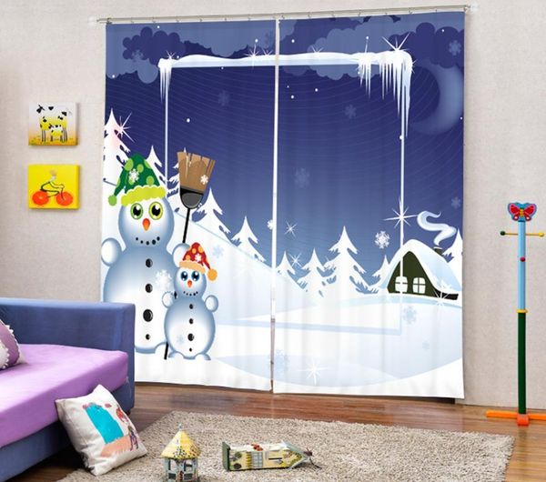 

curtain & drapes babson snowman decoration 3d digital printing diy advanced custom po