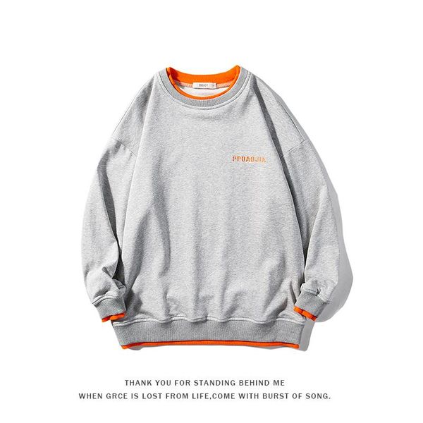 

men's hoodies & sweatshirts classic design fashion brand men 2021 spring autumn hip hop loose casual punk streetwear clothes, Black